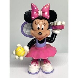Minnie Mouse Vintage Disney Figure PVC 3"‎ Tennis Minnie Monogram Products RARE